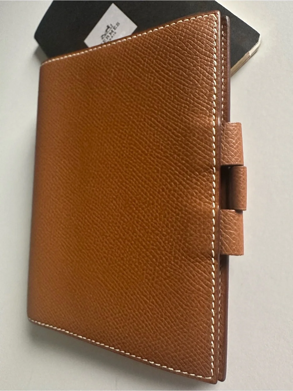 Hermès Vintage GM Agenda Cover Gold Epsom Leather Planner + 2004 Inserts
